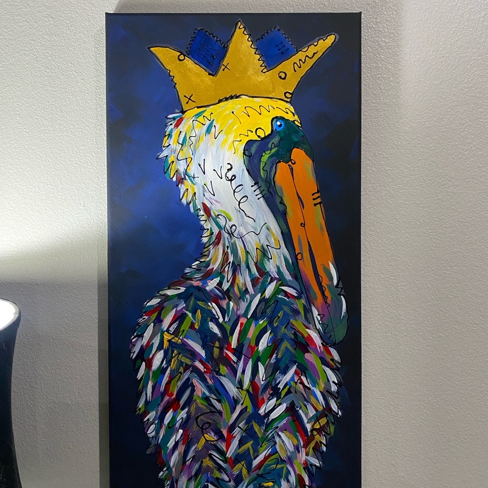 Colorful Pelican Art Canvas
